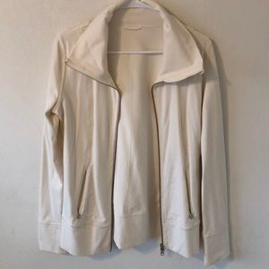 Cream lululemon cowl neck jacket